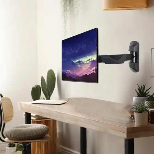 40713 soporte para monitor 66 cm (26") Pared Negro - Imagen 3