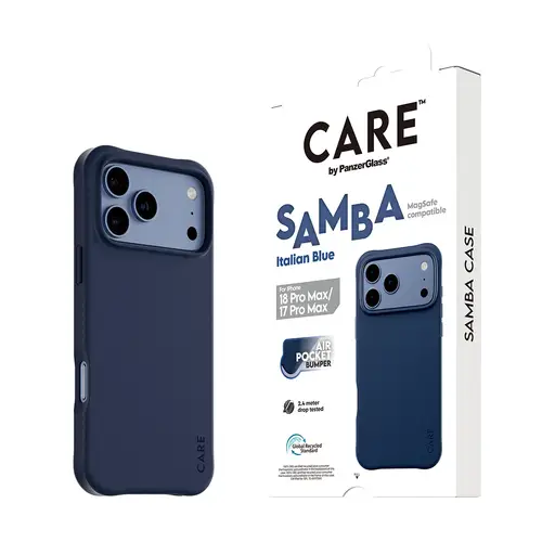 CARE by ® Samba Case Italian Blue w. MagSafe iPhone 18 Pro Max | 17 Pro Max funda para teléfono móvil Azul - Imagen 6