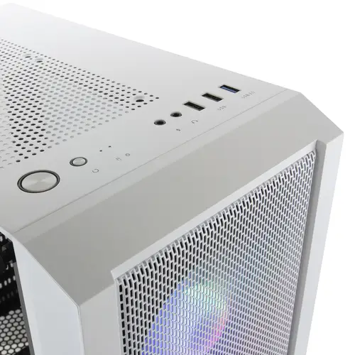 MC-C, Caja PC ATX, Panel Frontal Metal-Mesh, Cristal Templado, 3 Ventiladores Frontales FRGB 120mm, Blanco - Imagen 4