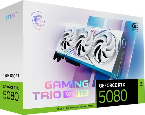 GAMING GEFORCE RTX 5080 16G TRIO OC WHITE tarjeta gráfica NVIDIA 16 GB GDDR7 - Imagen 2