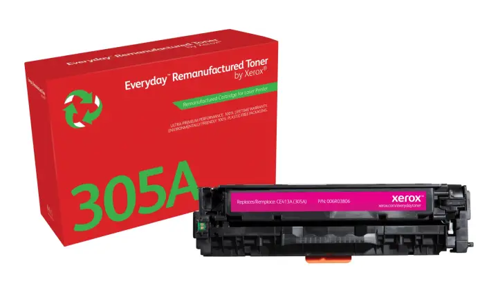 Everyday Tóner Everyday Magenta remanufacturado de Xerox es compatible con HP 305A (CE413A), Capacidad estándar