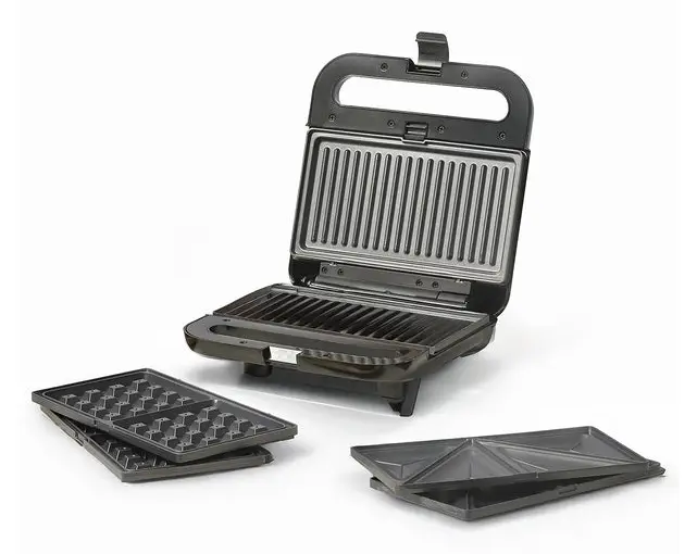 71408012 sandwichera 850 W Negro, Gris