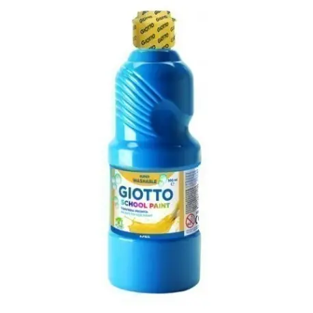 Témpera Escolar 500 ml Botella Azul, Cian