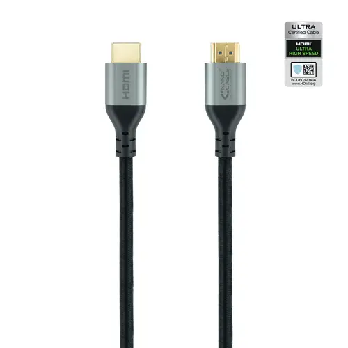 Cable HDMI 2.1 Certificado ULTRA HIGH SPEED A/M-A/M, Negro, 1 m - Imagen 2
