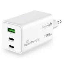 MRMA123 cargador de dispositivo móvil Portátil, Smartphone, Tableta Blanco Corriente alterna Carga rápida Interior