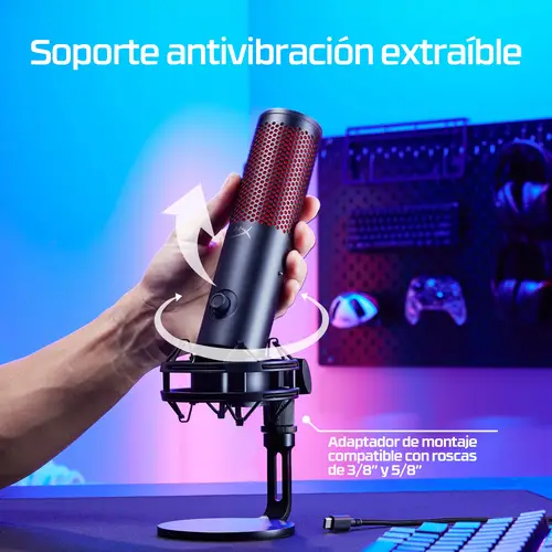 QuadCast 2 - micrófono USB (negro) - Imagen 14