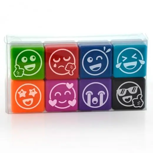 OFFICE BOX SELLOS DE MOTIVACIÓN VIVES 2,5X2,5CM COLORES SURTIDOS PACK 8 UD