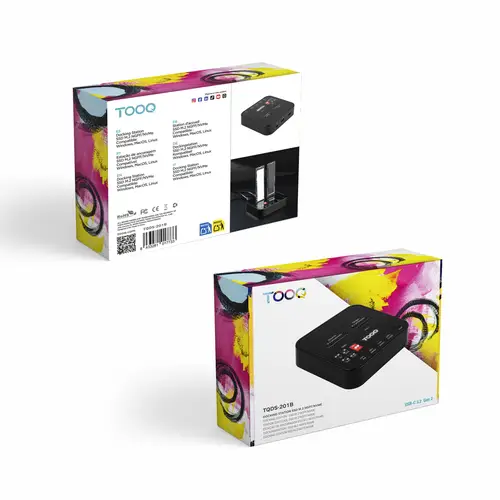 Docking Station USB-C 3.2 Gen 2 Dual Bay para SSD M.2 NGFF/NVMe Clonador, Negro - Imagen 8