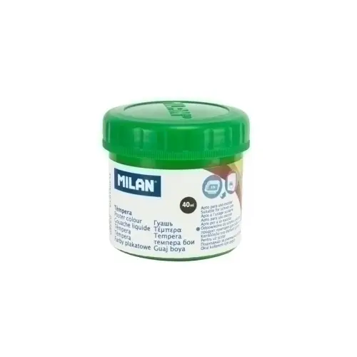 TEMPERA MILAN 40 ml VERDE CLARO - Pack de 6 unidades