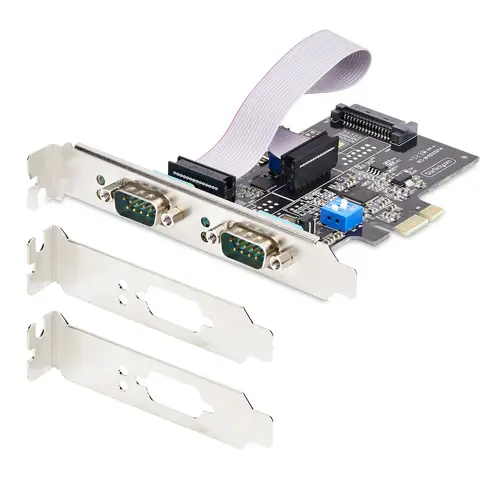 Tarjeta Serie PCIe de 2 Puertos - Tarjeta Serial PCI Express de 2 Puertos DB9 RS232/RS422/RS485 -Incluye Brackets de Perfil Bajo - UART 16C1050 - Win/Linux - TAA - Protección ESD Nivel 4 - Imagen 8