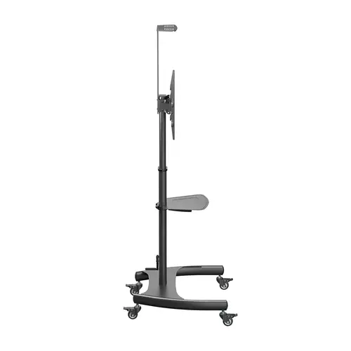 Soporte de Suelo ECO con Ruedas y Manivela, Bandeja para DVD y Soporte de Cámara para Monitor/TV 50Kg de 37-70, Negro - Imagen 3