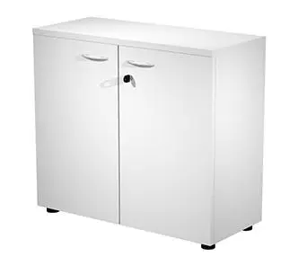 ARTEXPORT ESTANTERÍA BAJA PRESTO CON PUERTAS 1 ESTANTE 22MM REGULABLE CON TRASERA BLANCO