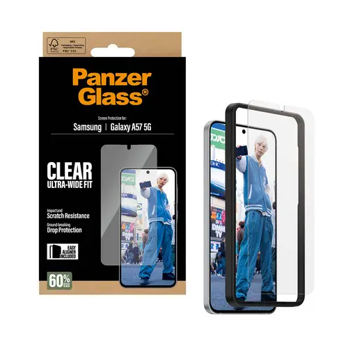 ® Screen Protector Samsung Galaxy A57 5G | Ultra-Wide Fit w. EasyAligner Protector de pantalla 1 pieza(s) - Imagen 5