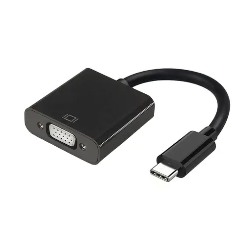 Conversor USB-C a VGA, USB-C/M - HDB15/H, Negro, 15cm - Imagen 1