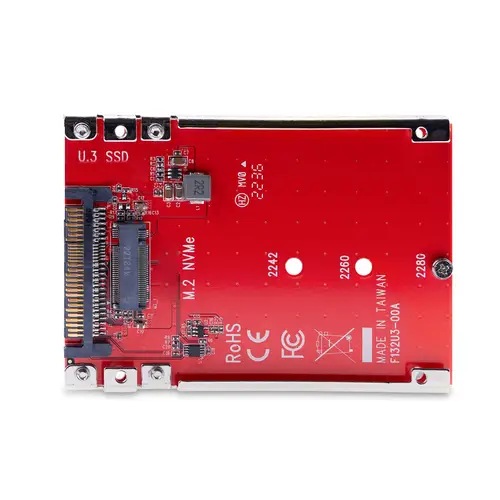 Adaptador M.2 a U.3 para SSDs M.2 NVMe - Conversor Adaptador de Host de Unidad M.2 PCIe a U.3 de 2,5 (SFF-TA-1001) - Cumple con TAA - Imagen 3