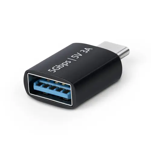 Adaptador USB-C a USB-A - USB Tipo C 5Gbps - Conversor USB Tipo C a USB-A - USB-C Macho a USB-A Hembra - Carcasa de Metal - Imagen 1