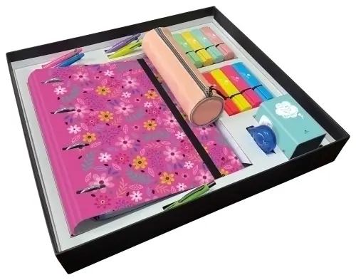 SET PAPELERIA MARIOLA FLORES 34 PIEZAS