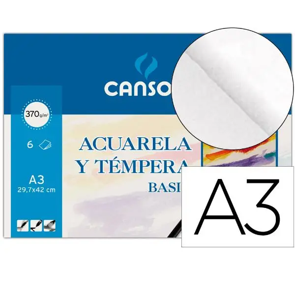 P ACUARELA BASIK CANSON A3 370GR