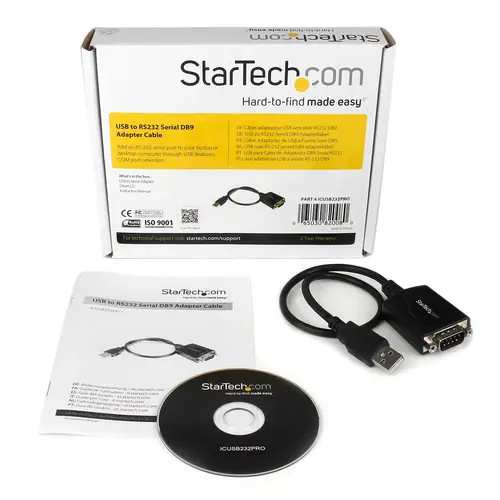 Cable 0,3m USB a Puerto Serie Serial RS232 DB9 con Retención del Puerto de Asignación COM - Imagen 4