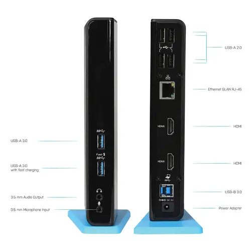 USB 3.0/USB-C Dual HDMI Docking Station - Imagen 4