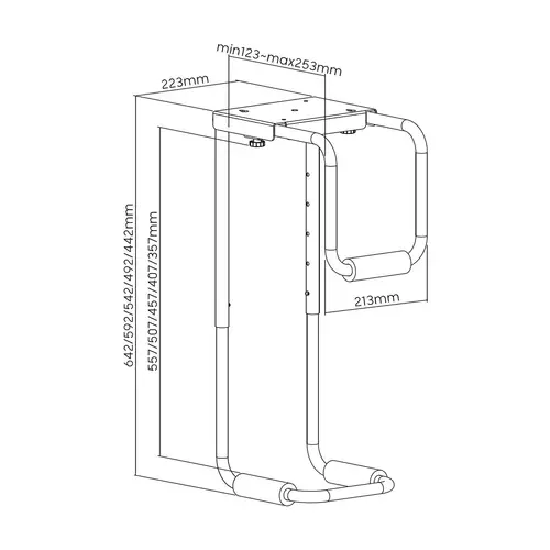 Soporte Altura Personalizable Para Cpu Por Debajo De Escritorio - Imagen 8