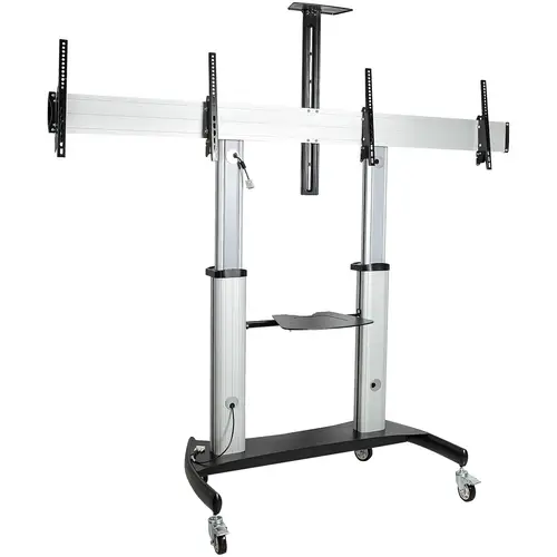 STNDMTVDUO soporte para TV 152,4 cm (60") Negro, Plata - Imagen 3
