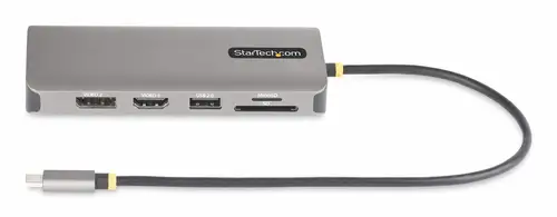 Adaptador Multipuerto USB-C de 3 Monitores HDMI/DP - 4K 60Hz Doble + 4K 30Hz HDMI y DP - Hub 4x USB-A - PD de 100W de Paso - Red Gigabit Ethernet - Lector de Tarjetas SD/MicroSD - Imagen 3