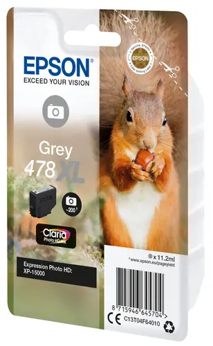 Squirrel Singlepack Grey 478XL Claria Photo HD Ink - Imagen 3