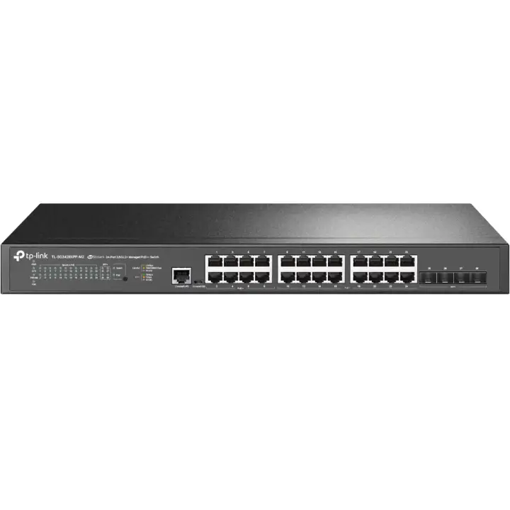JetStream TL-SG3428XPP-M2 switch Gestionado L2+ 2.5G Ethernet (100/1000/2500) Energía sobre Ethernet (PoE) 1U Negro