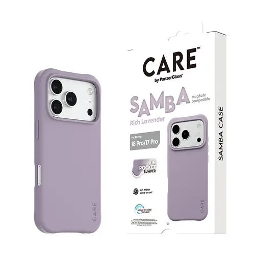 CARE by ® Samba Case Rich Lavender w. White MagSafe iPhone 18 Pro | 17 Pro funda para teléfono móvil Púrpura - Imagen 6
