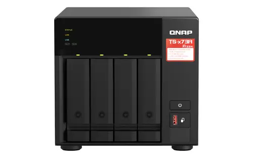 TS-473A NAS Torre Ryzen Embedded V1500B 8 GB DDR4 0 TB QNAP Turbo System Negro - Imagen 1