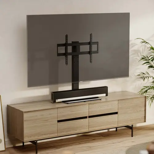 Soporte De Mesa Eco Giratorio E Inclinable Para Monitor/TV 60kg De 43-86, Negro - Imagen 4
