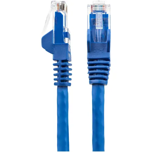 Cable de 7m CAT6 Ethernet - LSZH - Cable de Red RJ45 UTP de 10Gb - 650MHz - PoE de 100W - Latiguillo Snagless con Alivio de Tensión - sin Traba - ETL - Azul - Imagen 3