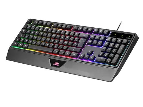 MCP124, Combo Gaming 3en1, Teclado Ergonómico H-Mech LED RGB, Ratón RGB 3200DPI Switches HUANO, Alfombrilla Nanotextil 360x260mm, Compatibilidad Multiplataforma, Layout Español, Negro - Imagen 3