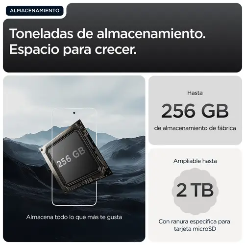 moto g56 5G 17,1 cm (6.72") Ranura híbrida Dual SIM Android 15 USB Tipo C 8 GB 512 GB 5200 mAh Negro - Imagen 18