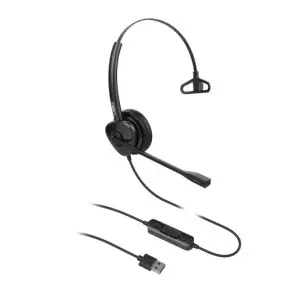 HT301-U auricular y casco Auriculares Alámbrico Diadema Oficina/Centro de llamadas USB tipo A Negro