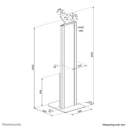 FL15-628BL1 Soporte de suelo para tablet - máx. 3 kg | 6,6 lbs - con bloqueo - Imagen 11