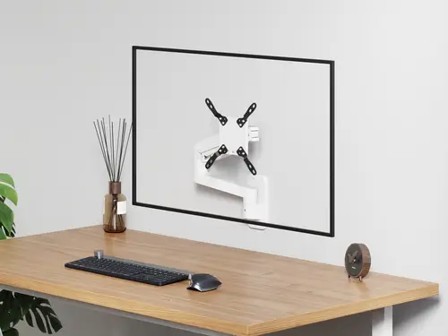 650140 soporte para monitor 124,5 cm (49") Pared Blanco - Imagen 5