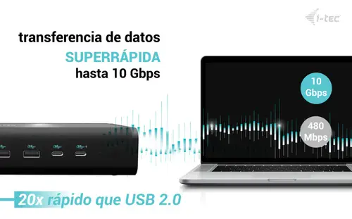 Universal 6x 4K/60Hz Display Docking Station + Power Delivery 140W - Imagen 11