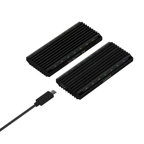 Caja Externa M.2 RGB Gaming ASM2-RGB012B SATA/NVMe A USB3.1 Gen2, Negra - Imagen 3
