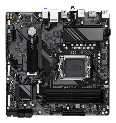 B650M D3HP AX Placa base - AMD Ryzen serie 9000, VRM de 5+2+2 fases, hasta 8000 MHz DDR5 (OC), 2xPCIe 4.0 M.2, WIFI 6E, LAN 2,5 GbE, USB 3.2 Gen 1 - Imagen 4