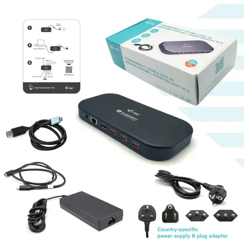 Thunderbolt 3/USB-C Dual 4K Docking Station + USB-C to DisplayPort Cable (1,5 m) + Power Delivery 60W - Imagen 4