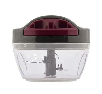 AC57E picadora manual de alimentos Negro, Transparente