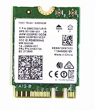 8265.NGWMG adaptador y tarjeta de red Interno WLAN 867 Mbit/s
