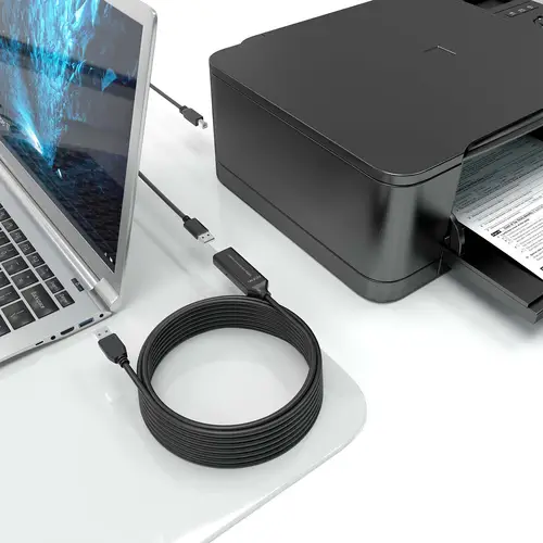 Cable USB 2.0 Prolongador con Amplificador, Tipo A/M-A/H, Negro, 10m - Imagen 4