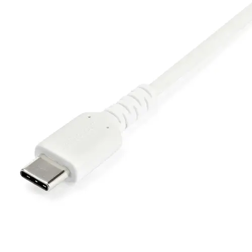 Cable de Carga USB-A a USB-C de 2m - Cable de Carga Rápida y Sincronización USB 2.0 de Servicio Pesado - Cable de Datos USB 2.0- Resistente con Fibra de Aramida - M/M - 3A - Blanco - Imagen 3