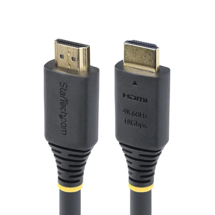 Cable HDMI Certificado Premium de Alta Velocidad de 5m - 4K 60Hz/1440p 144Hz - HDR10/HDCP 2.2/ARC - 18Gbps - UHD - Cable HDMI 2.0 - Recubrimiento de TPE