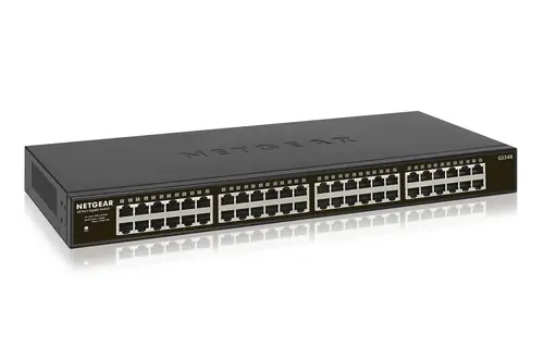 GS348 No administrado Gigabit Ethernet (10/100/1000) 1U Negro - Imagen 3
