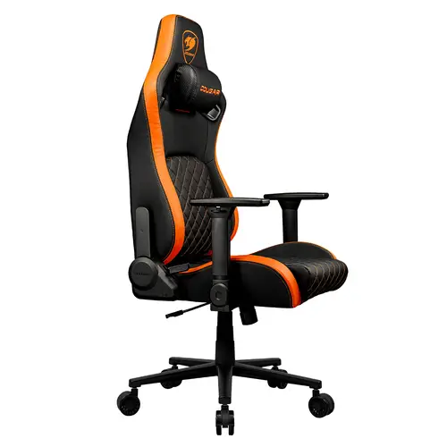 CGR-DFL Silla para videojuegos de PC Asiento acolchado tapizado Negro, Naranja - Imagen 7