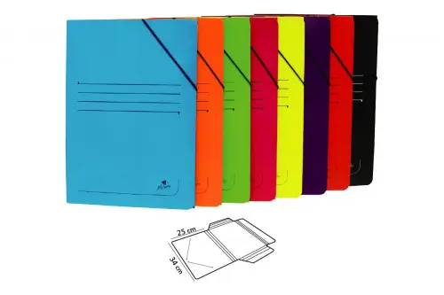 CARPETA CARTON 500 GR. PLASTIFICADO BRILLO FOLIO GOMA SOLAPA NEGR..
